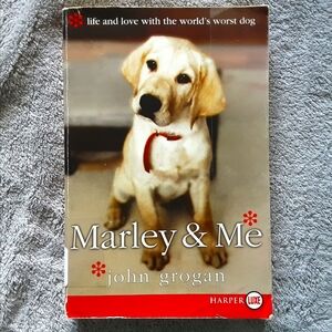 📚 Marley & Me By John Grogan, Large Print Paperback Book GUC